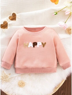 Baby Letter Patched Detail Pullover