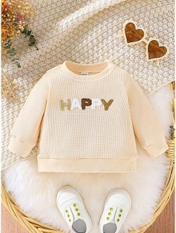 Baby Letter Patched Detail Pullover