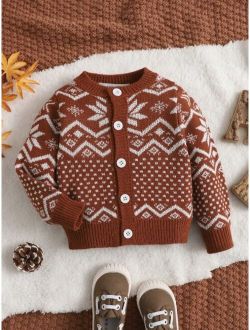 Baby Geo Pattern Cardigan