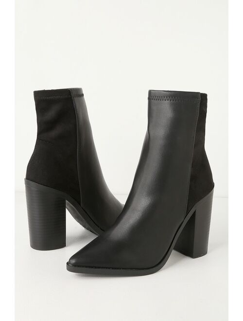 Lulus Essex Brown Mid-Calf Booties