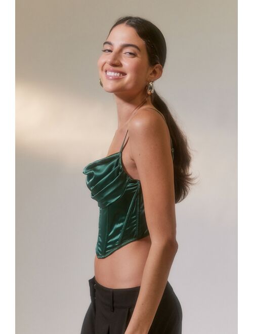 Urban Outfitters UO Lexi Satin Cowl Corset Top