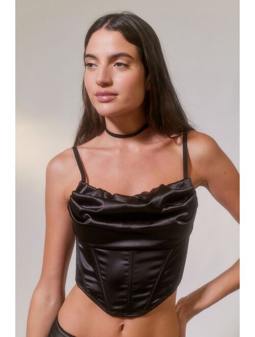 Urban Outfitters UO Lexi Satin Cowl Corset Top