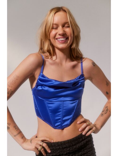 Urban Outfitters UO Lexi Satin Cowl Corset Top