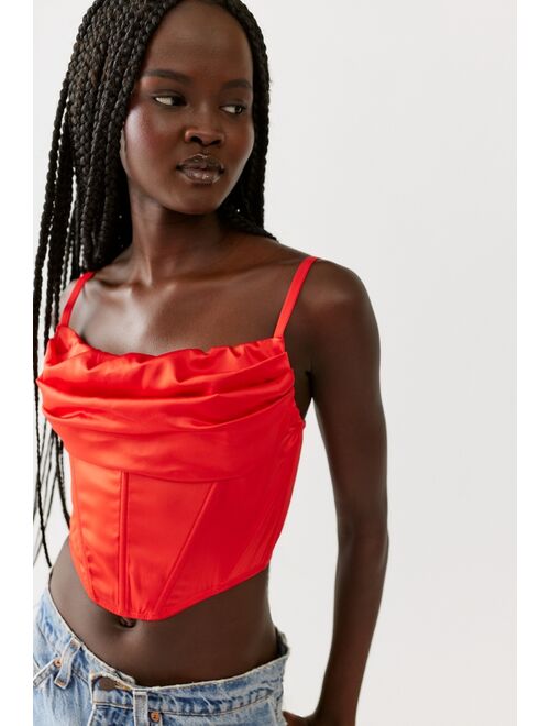 Urban Outfitters UO Lexi Satin Cowl Corset Top