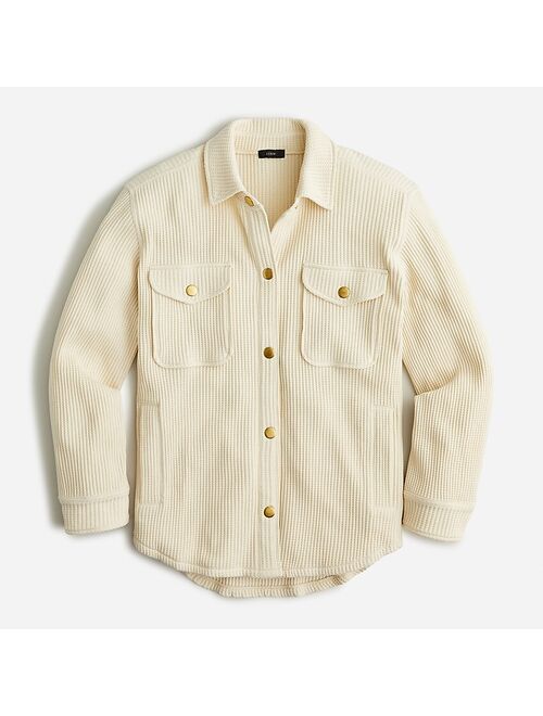 J.Crew Waffle-knit shirt-jacket