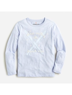 Girls' long-sleeve winter graphic T-shirt