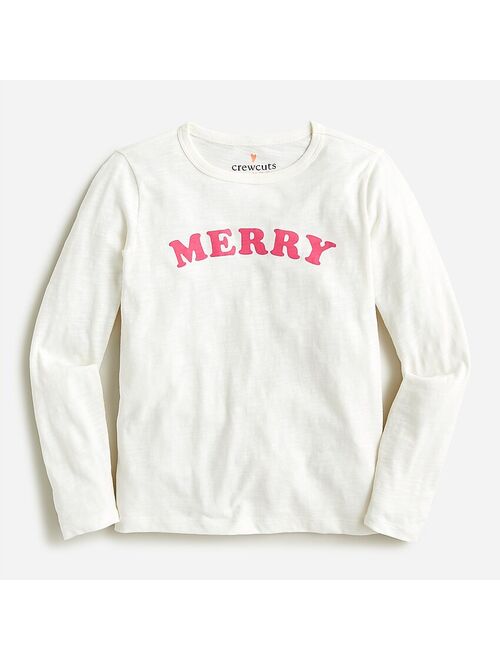 J.Crew Girls' long-sleeve winter graphic T-shirt