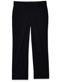 Boys' Flat Bi-Stretch Dress Pant, Straight Leg Fit & Hemmed Bottom, Belt Loops & Functional Front Pockets