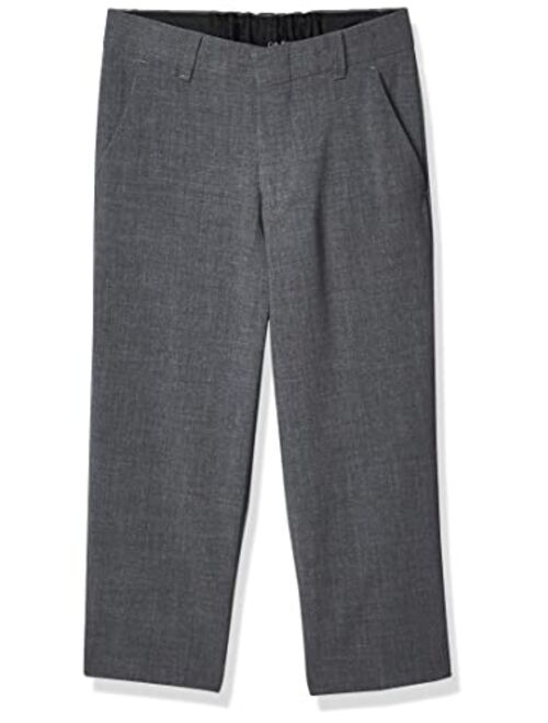 Calvin Klein Boys' Flat Bi-Stretch Dress Pant, Straight Leg Fit & Hemmed Bottom, Belt Loops & Functional Front Pockets