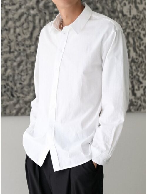 DAZY Men Solid Button Front Shirt