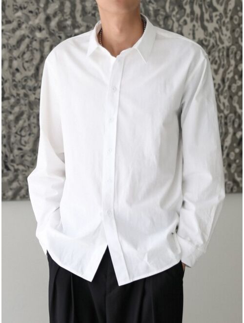 DAZY Men Solid Button Front Shirt