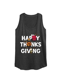 Peanuts - Happy Thanksgiving Icons - Women's Racerback Tank Top