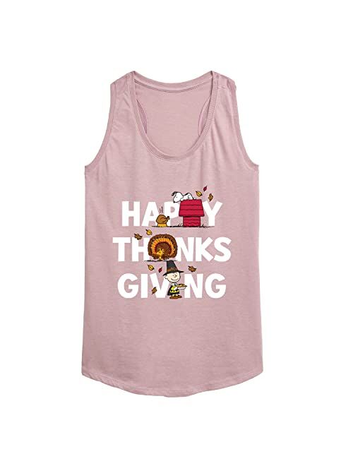 Peanuts - Happy Thanksgiving Icons - Women's Racerback Tank Top