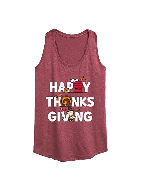 Peanuts - Happy Thanksgiving Icons - Women's Racerback Tank Top