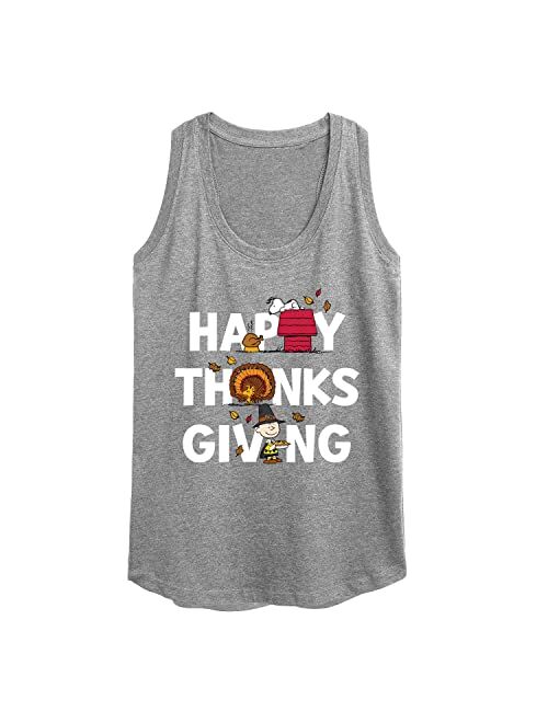 Peanuts - Happy Thanksgiving Icons - Women's Racerback Tank Top