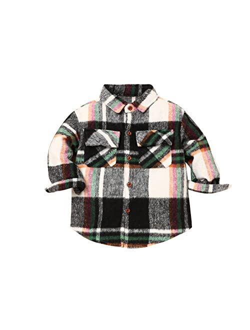 bilison Toddler Boy Clothes Button Down Shirt Long Sleeve Boy Fall Outfits