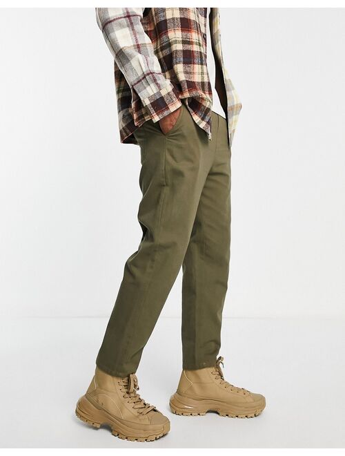 Reclaimed Vintage cropped relax pants in khaki