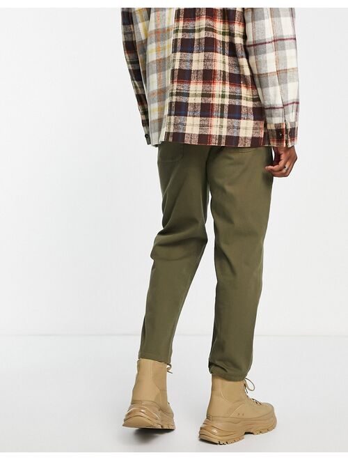 Reclaimed Vintage cropped relax pants in khaki