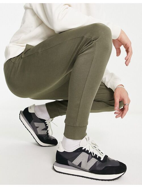 ASOS DESIGN skinny joggers in khaki