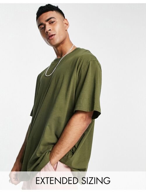 ASOS DESIGN relaxed fit t-shirt in khaki