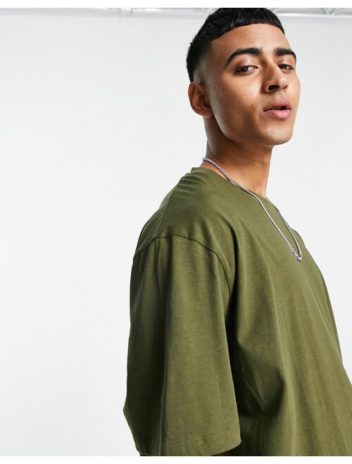 ASOS DESIGN relaxed fit t-shirt in khaki