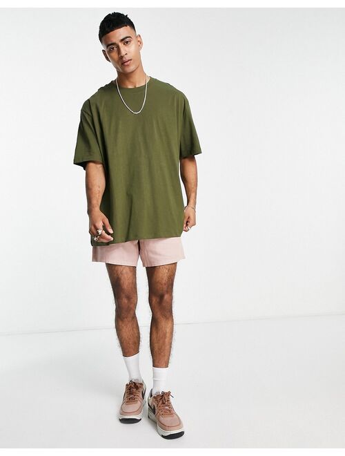 ASOS DESIGN relaxed fit t-shirt in khaki