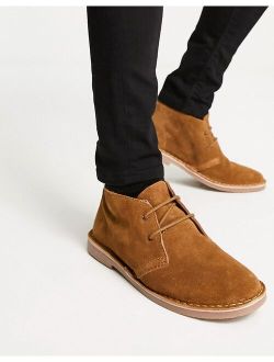 suede desert boot in tan