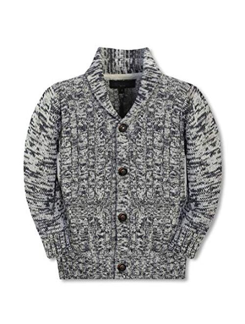 Gioberti Boy's 100% Cotton Knitted Shawl Collar Cardigan Sweater