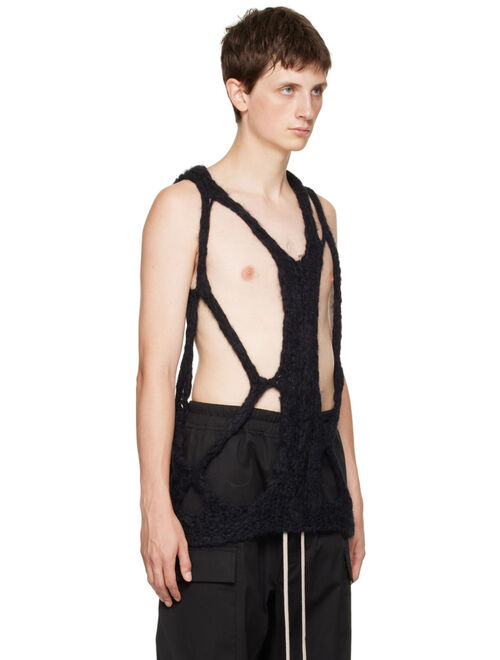 RICK OWENS Black Net Tank Top