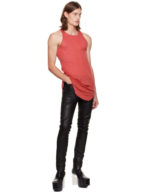 RICK OWENS Red Basic Tank Top