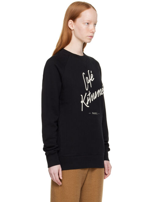 MAISON KITSUNE Black 'Cafe Kitsune' Sweatshirt