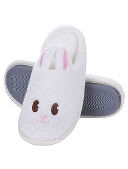 Beslip Cute Animal Slippers for Kids Girls Fox And Bunny House Slippers with Memory Foam Indoor Winter Home Slipper