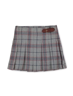 Girls' Pleated Skirt with Buckle Detail, Infant