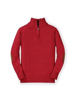 Boys' Half Zip Pullover Sweater with Elbow Patches, Infant