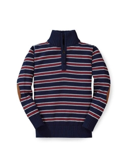 Boys' Half Zip Pullover Sweater with Elbow Patches, Infant