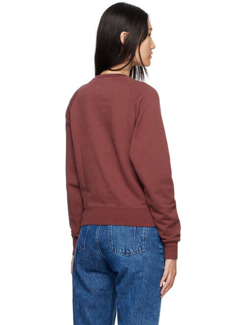 MAISON KITSUNE Burgundy Dressed Fox Sweatshirt