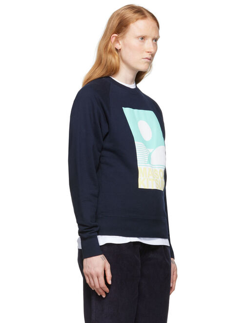 MAISON KITSUNE Navy Anthony Burrill Edition Sweatshirt