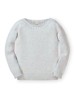 Hope Henry Girls' Pointelle Detail Sweater, Infant