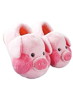 YILANLAN Adult Cotton Slippers PIg Slippers Home Slippers Plush Slippers Animal Slippers