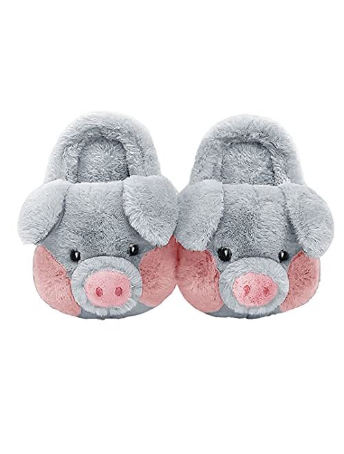 YILANLAN Adult Cotton Slippers PIg Slippers Home Slippers Plush Slippers Animal Slippers