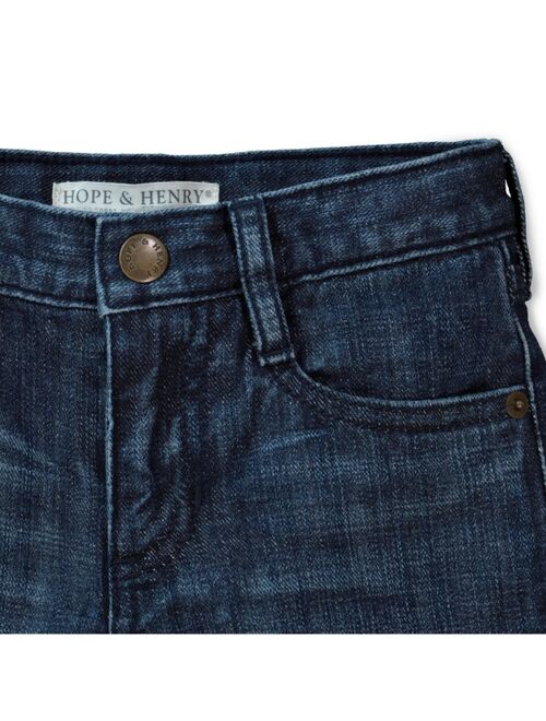 HOPE & HENRY Boys' Lined Medium Wash Denim, Infant