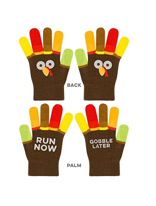 Chalktalksports Run Now Gobble Later Turkey Running Gloves | Running Gloves by Gone For a Run