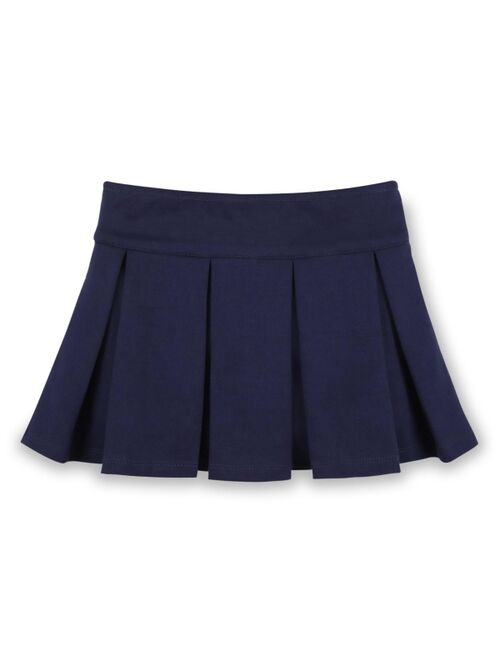 HOPE & HENRY Girls' Ponte Pleated Uniform Skort, Infant