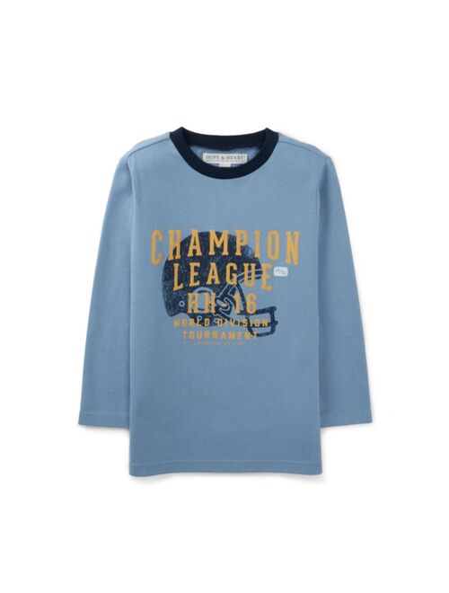 HOPE & HENRY Boys' Long Sleeve Graphic Tee, Toddler