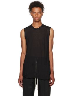 Black Basic Sleeveless T-Shirt