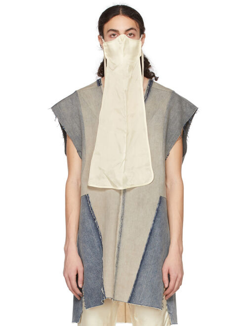 RICK OWENS Off-White Long Face Mask