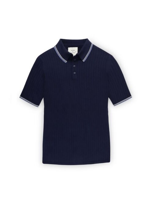 HOPE & HENRY Mens' Short Sleeve Sweater Polo