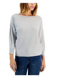 Women's Boat-Neck Cotton Sweater