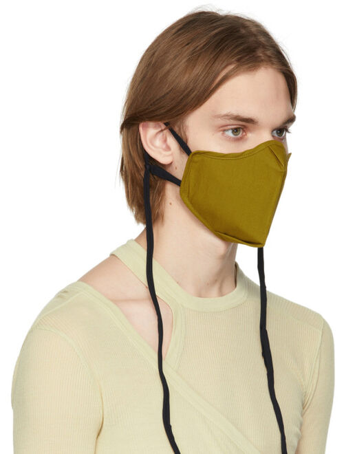 RICK OWENS Green Cotton Mask