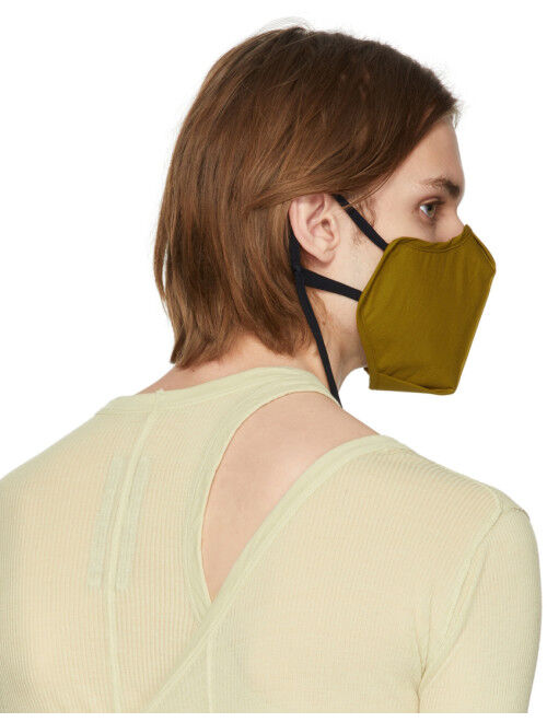 RICK OWENS Green Cotton Mask